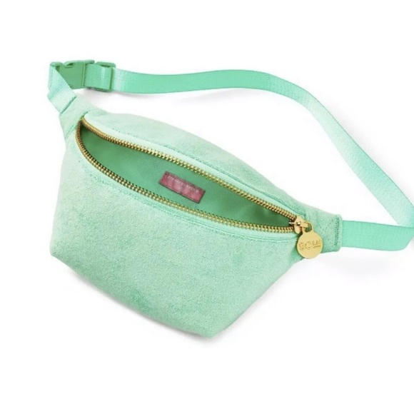 Stoney Clover Lane Terry Cloth Fanny Pack Light Green - Picture 2 of 4